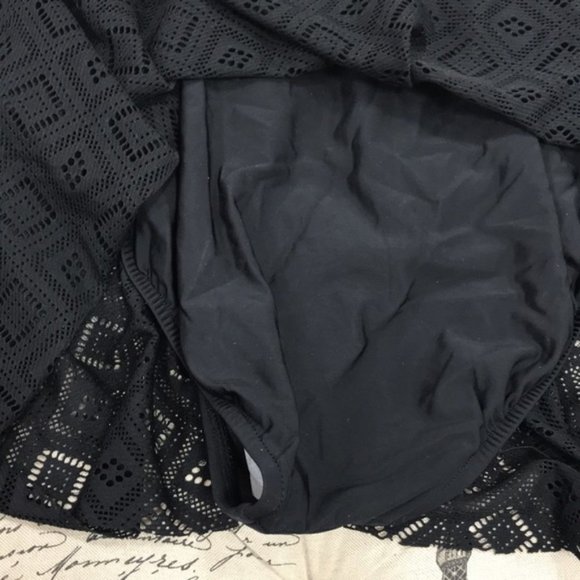 Swim Solutions Crochet Tummy-Control Swimdress - Picture 9 of 11